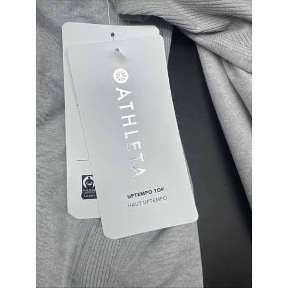 Athleta Women’s Athletic L/S Gray Uptempo Top Shirt Tee Thumbholes Sz 1X. NEW - Picture 9 of 12